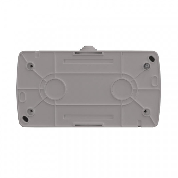 Блок ОП Клио 1-кл. выкл. 10А + розетка 1-м 16А 250В с заземл. с прозр. крышкой сер. Universal К2237-Gr