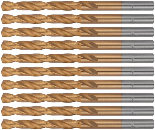 Набор сверл HSS по металлу 6.0мм титан. покрытие (уп.10шт) FIT 34160