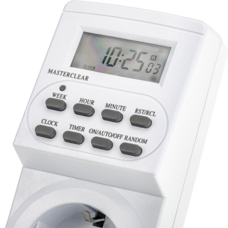 Таймер недельный электронный с заземл. 1.8кВт бел. REV 67073 1