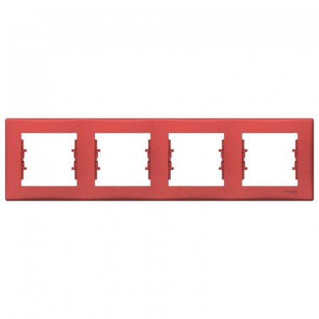 Рамка 4-м Sedna горизонт. красн. SchE SDN5800741