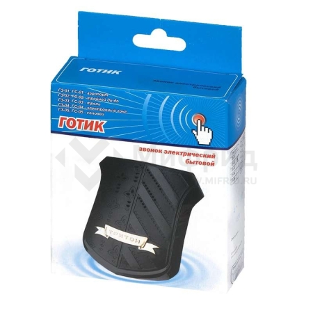 Звонок проводной Готик соловей 220В 80-90дБА черн./зол. МОНОМАХ ГЗ-05