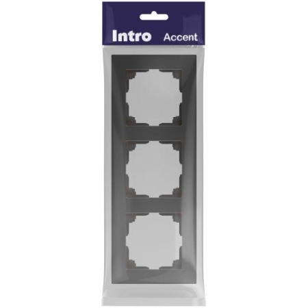 Рамка 3-м СП Accent 6-503-07 графит Intro Б0063791