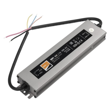 Блок питания для светодиодной ленты 100Вт 4.16А 24В IP67 BSPS влагозащ. метал. Pro JazzWay 5015579