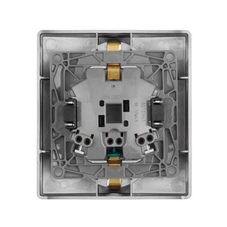 Розетка Inspiria 16А 250В 2х2p+E защ. шторки безвинт. зажимы антрацит IEK 673758