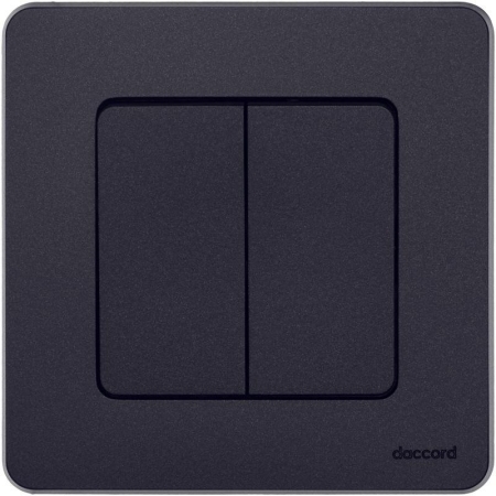 Выключатель 2-кл. Inspiria 10А IP20 250В 10AX механизм антрацит IEK 673623