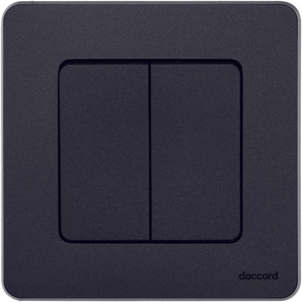 Выключатель 2-кл. Inspiria 10А IP20 250В 10AX механизм антрацит IEK 673623