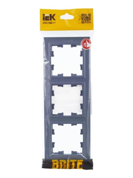 Рамка 3-м BRITE РУ-3-БрМ маренго IEK BR-M32-K35