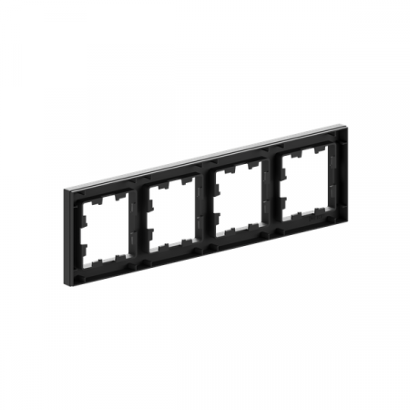 Рамка 4-м Эпика пластик черн. EKF UP1-FPB-04