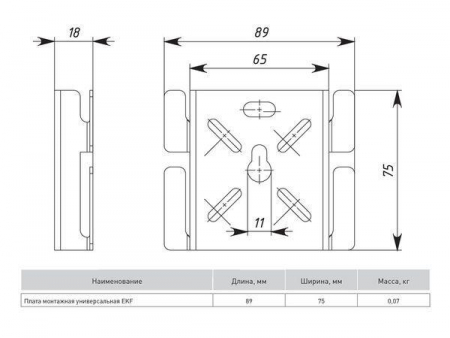 Плата монтажная универсальная EKF pmu