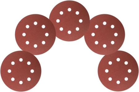 Круг шлифовальный с отверстиями (липучка) алюм./оксид 125мм Р 120 (уп.5шт) FIT 39666