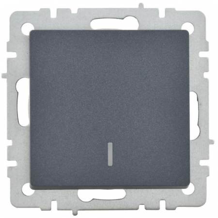 Выключатель 1-кл. СП BRITE ВС10-1-1-БрМ 10А с индик. механизм маренго IEK BR-V10-1-10-K35