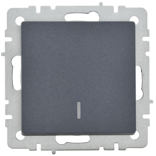 Выключатель 1-кл. СП BRITE ВС10-1-1-БрМ 10А с индик. механизм маренго IEK BR-V10-1-10-K35