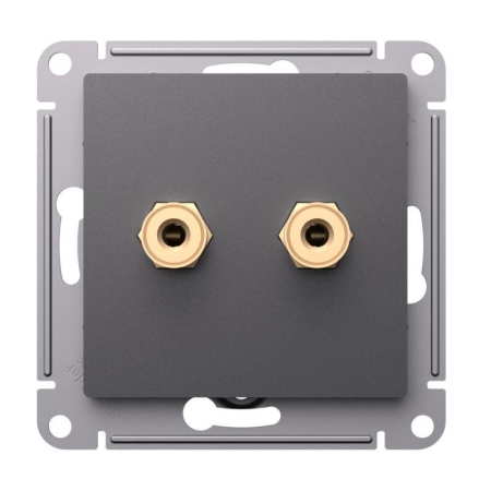 Аудиорозетка двойная AtlasDesign базальт SE ATN001487