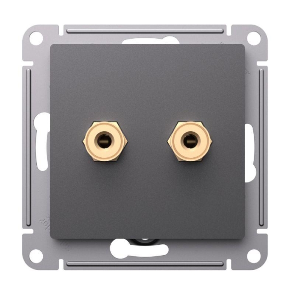 Аудиорозетка двойная AtlasDesign базальт SE ATN001487