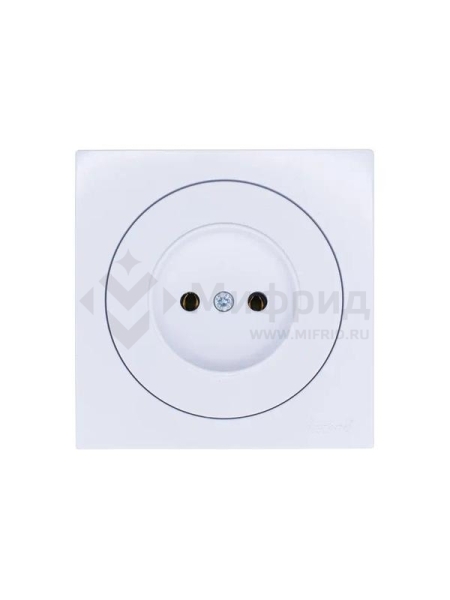 Розетка 1-м СП OSEN без заземл. ПБТ бел. LEZARD 743-0288-121B