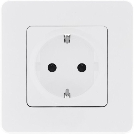 Розетка 1-м СП Inspiria 16А IP20 250В 2P+E немецк. стандарт механизм бел. IEK 673720