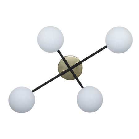 Светильник "Злата" 141 (плафон 8728) НСБ 01-4х25-101 G9 [ИМ] потолочн. черн.зол. Элетех 1005405280