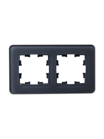 Рамка 2-м BRITE РУ-2-2-Бр стекло графит RE IEK BR-M22-G-41-K53