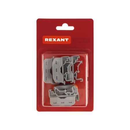 Клемма строительно-монтажная СМК проходная 222-422D 2п 0.08-4кв.мм с креплением на DIN-рейку сер. (уп.5шт) Rexant 07-5239-05