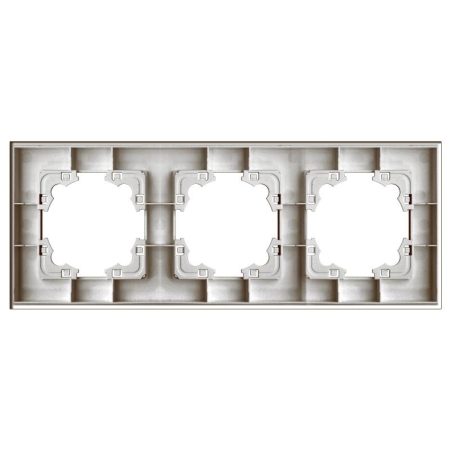 Рамка 3-м Афина стеклянная серебр. UNIVersal 2268