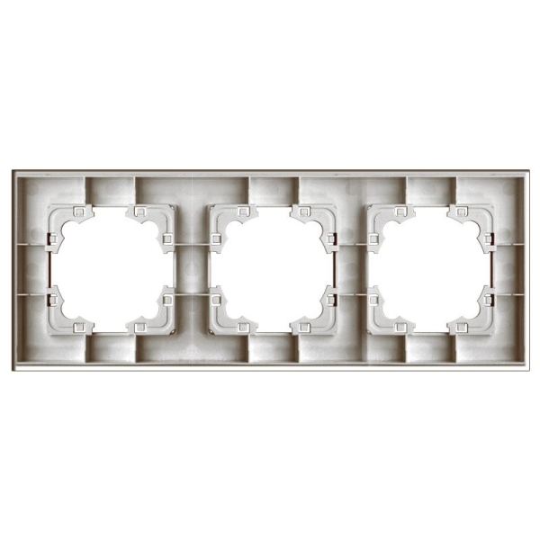 Рамка 3-м Афина стеклянная серебр. UNIVersal 2268