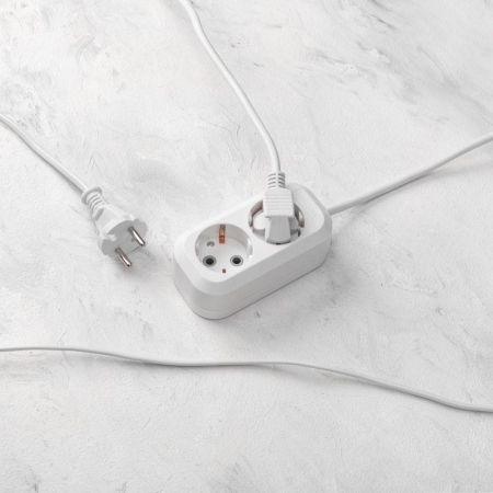 Удлинитель 2х1.5м с заземл. 3х0.75 бел. PROCONNECT 13-4202