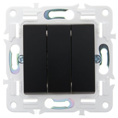 Выключатель 3-кл. SKANDY 10А SK-V11Bl черн. IEK SK-V30-0-10-K02