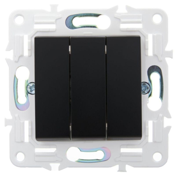 Выключатель 3-кл. SKANDY 10А SK-V11Bl черн. IEK SK-V30-0-10-K02