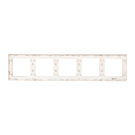 Рамка 5-м Стокгольм бел. с линией цвета шампань EKF EAM-G-306-20