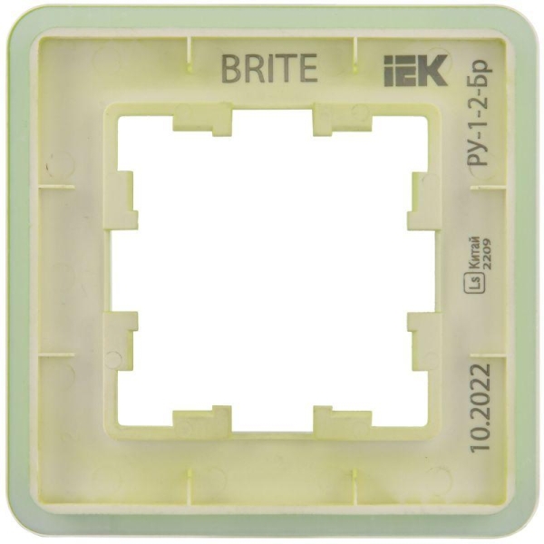 Рамка 1-м BRITE РУ-1-2-Бр стекло эко грин RE IEK BR-M12-G-41-K06