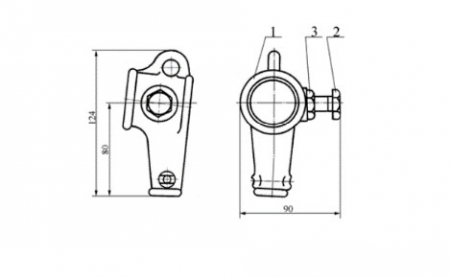 Держатель с ушком (тип Д-3/4"-80) КС-023