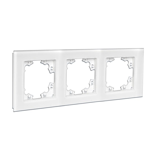 Рамка 3-м Афина стеклянная бел. UNIVersal 2244