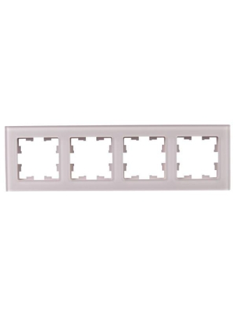 Рамка 4-м BRITE РУ-4-2-Бр стекло розовый матов. IEK BR-M42-G-31-K14