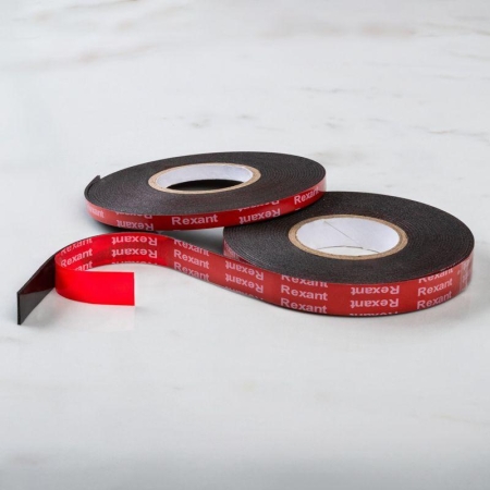 Лента клейкая двухсторонняя на VHB акриловой основе 6ммх5м черн. Rexant 09-6045