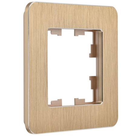 Рамка 1-м BRITE РУ-1-1-Бр метал. шампань RE AL IEK BR-M12-M-21-K37