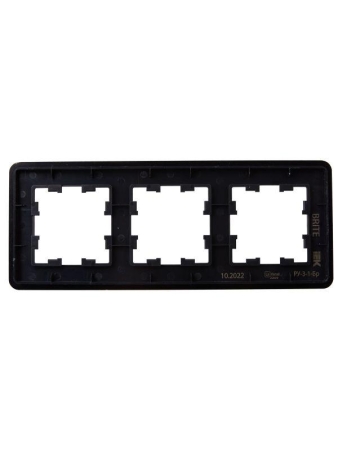 Рамка 3-м BRITE РУ-3-1-Бр метал. черн. RE AL IEK BR-M32-M-21-K02