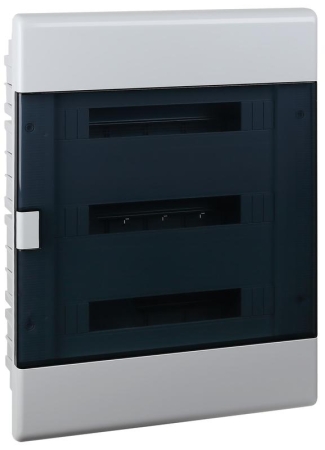 Щиток Тусо скрытая проводка на 54 модуля с дверцей 645х464х116мм (серый с прозр. дверцей) Ruvinil 68154СП