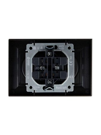 Розетка 2-м СП BRITE РСш12-2-БрТБ 10А в сборе без заземл. защ. шторки бр. IEK BR-R23-10-K45-F