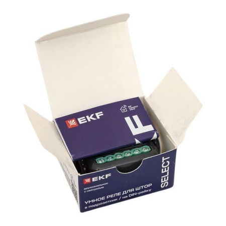 Реле умное для штор в подрозетник 2-канальное Zigbee Connect Select EKF scsh-2g-zb