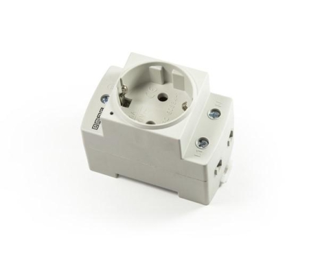 Розетка на дин-рейку с подсветкой EMAS EPREU2GL