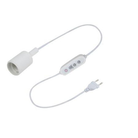 Светильник для растений FITO-Time Holder под лампу Е27 с проводом 1.5м и таймером для фитоламп Эра Б0059882