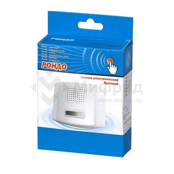 Звонок проводной Рондо трель 220В 80-90дБА бел. МОНОМАХ РН-03