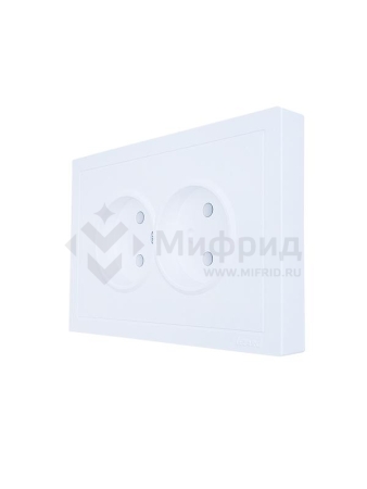 Розетка 2-мест. б/з СП ZIMA IP20 16А ПБТ безвинт. зажим бел. LEZARD 704-0200-128BQC
