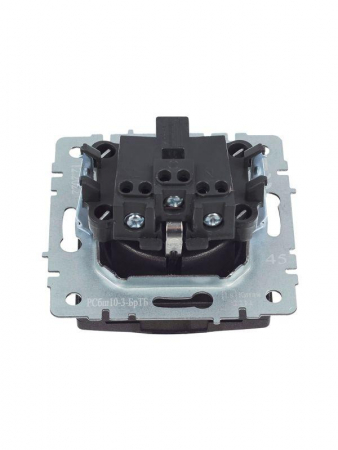 Розетка BRITE РСбш10-3-БрТБ 16А IP20 с заземл. защ. шторки с крышкой механизм бронза IEK BR-R16-16-K45