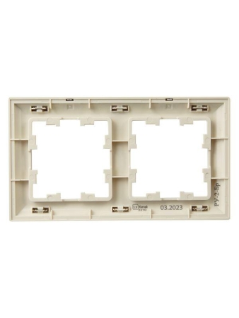 Рамка 2-м BRITE РУ-2-Бр беж./шампань IEK BR-M22-12-3-K10