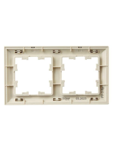 Рамка 2-м BRITE РУ-2-Бр беж./шампань IEK BR-M22-12-3-K10