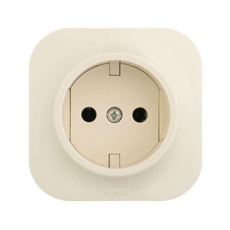 Розетка 1-м ОП Quteo 16А IP20 2P без заземл. без защ. шторок сл. кость IEK 782240