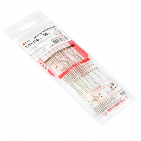 Хомут P6.6 2.5х150 FlexLock стандартный бел. (уп.100шт) PROxima EKF plc-fl-ctsw-2.5x150