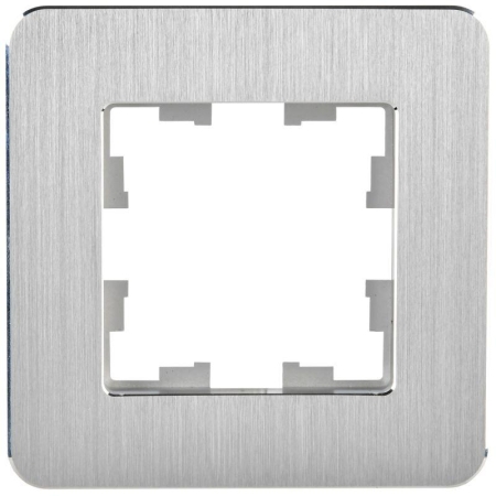 Рамка 1-м BRITE РУ-1-1-Бр метал. алюм. RE AL IEK BR-M12-M-21-K47