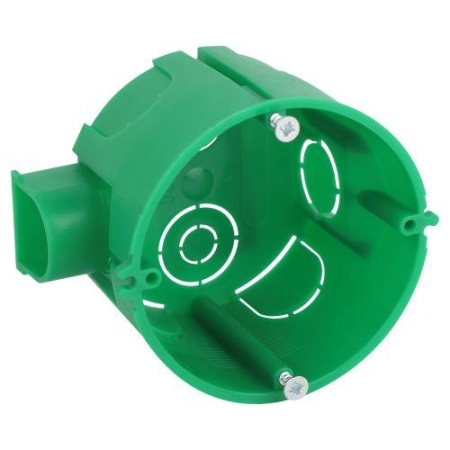 Коробка установочная 68х45мм для твердых стен с саморезами один стыковочный узел IP20 зел. KUTS1-68-45-green Эра Б0061164